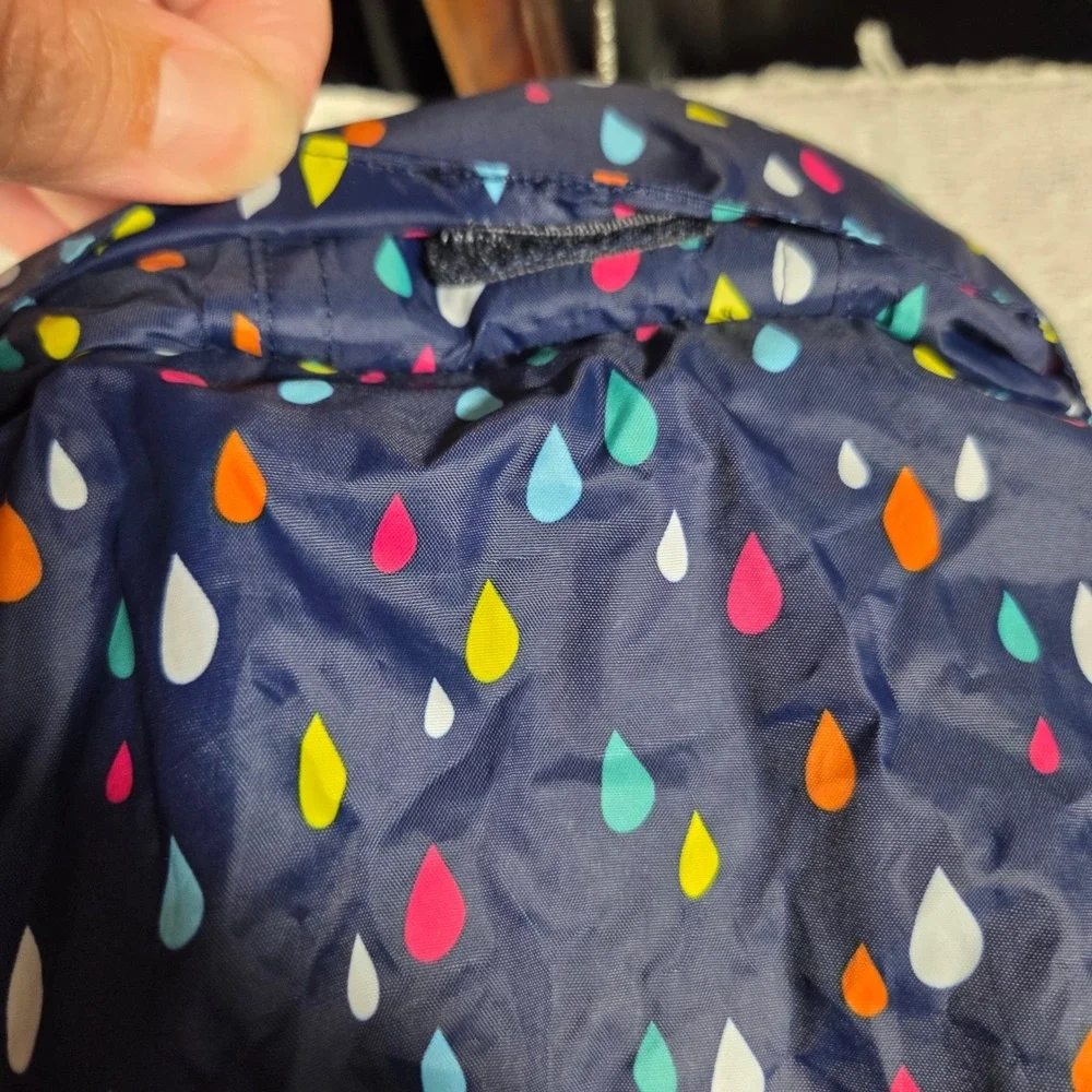Mountain Warehouse Kids Rain Jacket Navy Multicolor Raindrop Windbreaker‎ 11-12Y